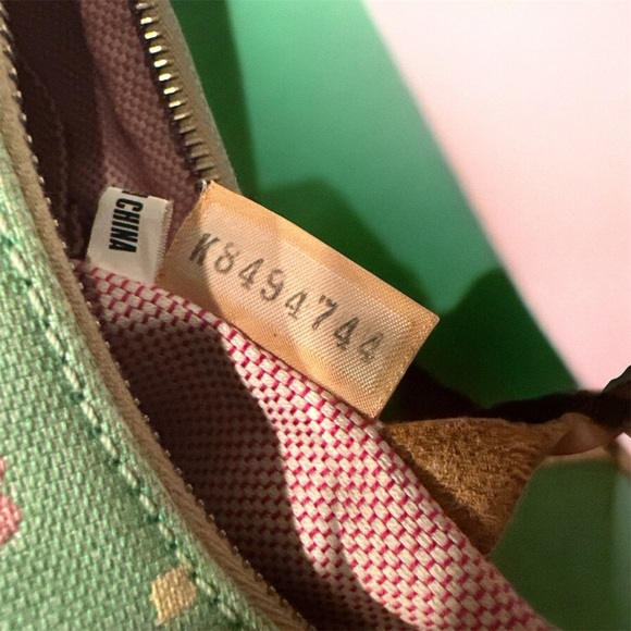 Dooney & Bourke Mint Green Hobo with Pink and Tan Accents - Picture 5 of 5